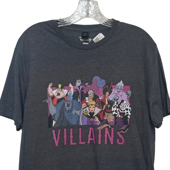 Disney Villains Graphic T-Shirt Mens Medium Gray New Gildan Softstyle Short Slee - Picture 3 of 10